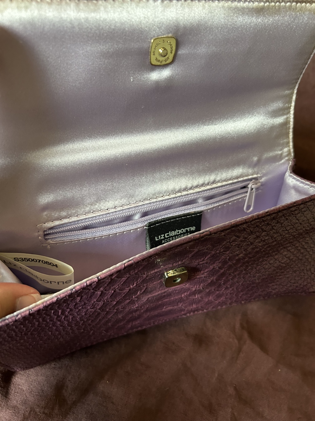 Liz Claiborne Purple Snakeskin Bag - photo 4
