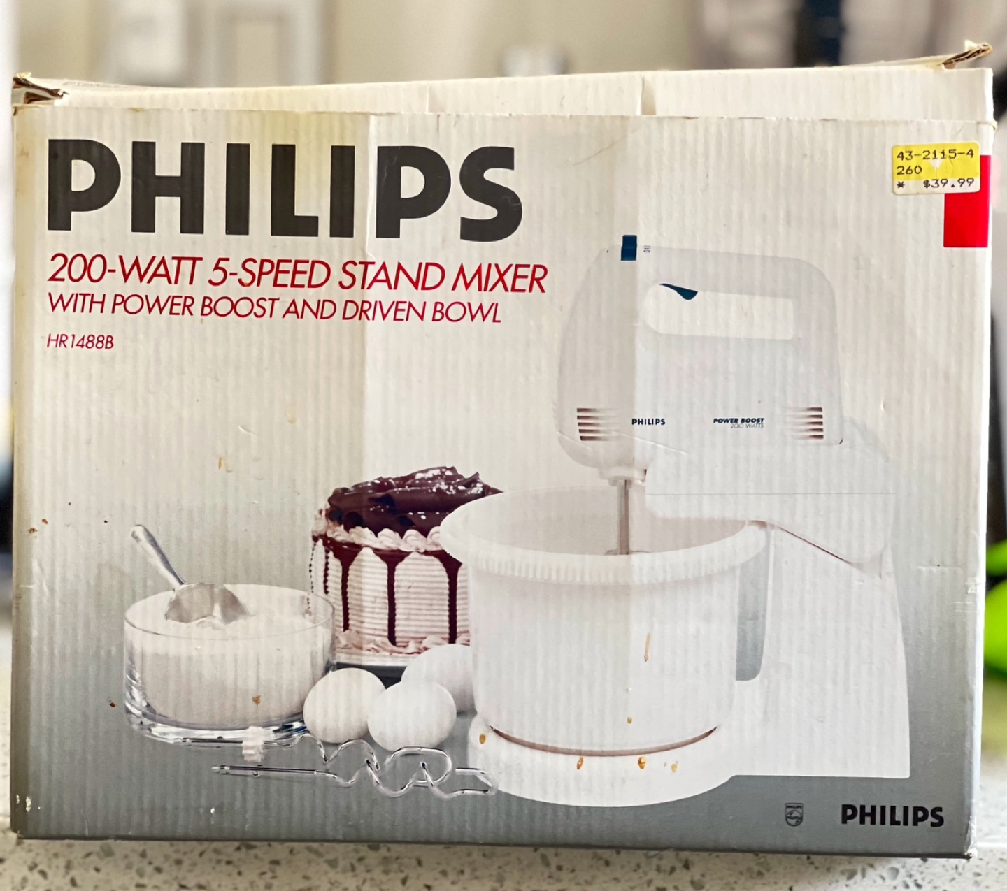 Vintage Philips 200-Watt 5-Speed Stand Mixer