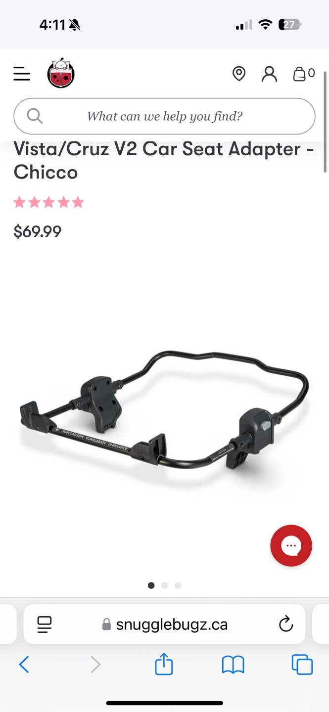 Chicco Vista/Cruz V2 Car Seat Adapter