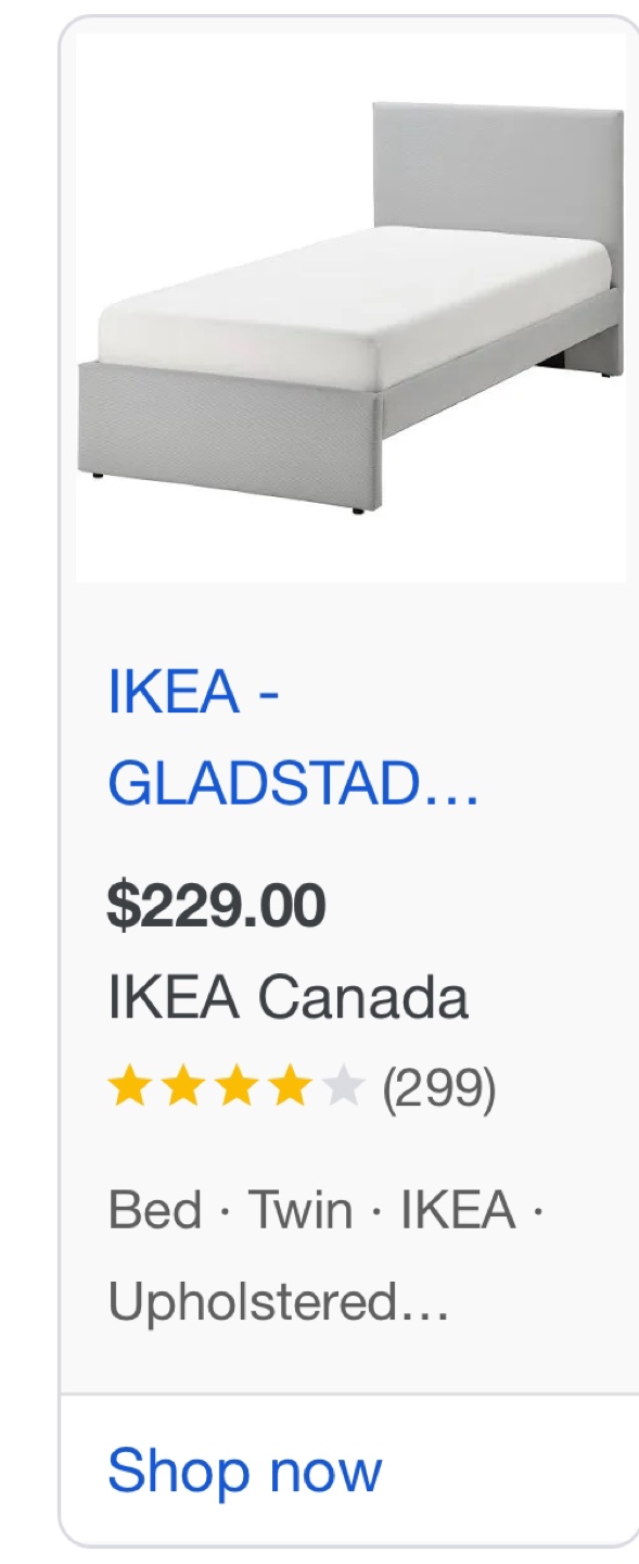 IKEA GLADSTAD Twin Bed Frame - Unassembled