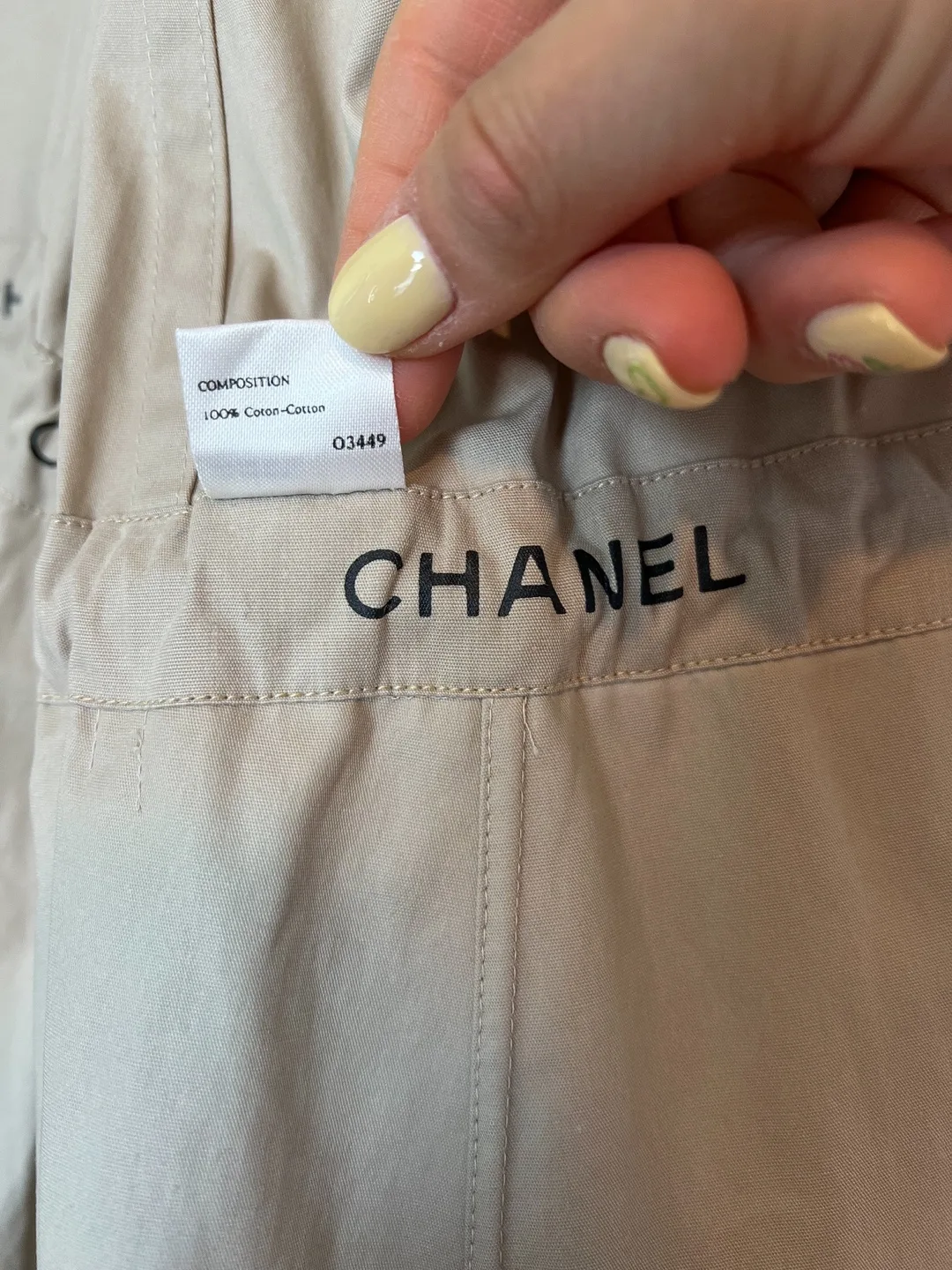 Chanel 1994 Vintage Trench Coat Size S/M 100% Authentic Beige image indicator(5)