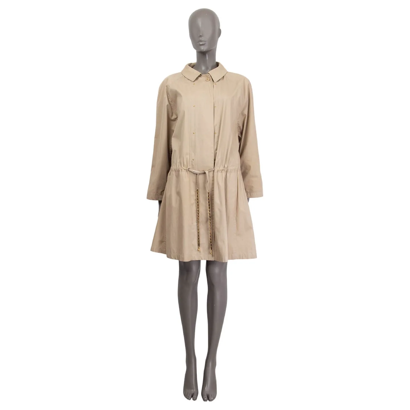 Chanel 1994 Vintage Trench Coat Size S/M 100% Authentic Beige image indicator(8)