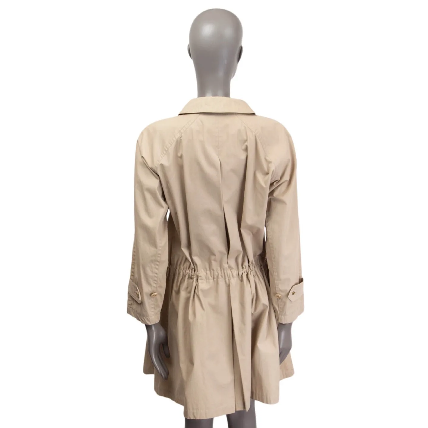 Chanel 1994 Vintage Trench Coat Size S/M 100% Authentic Beige image indicator(7)