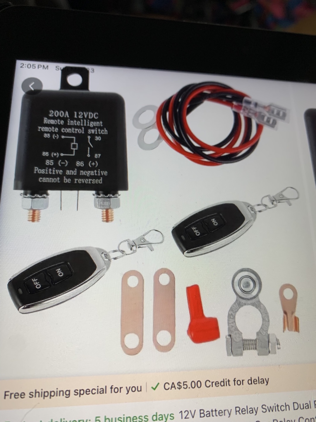 200A 12VDC Remote Intelligent Remote Control Switch