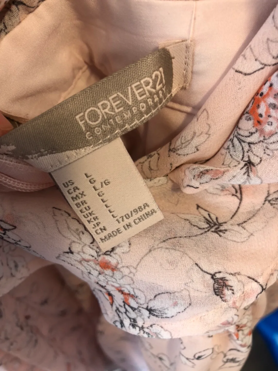 Forever 21 Floral Mini Dress Size Large image indicator(3)