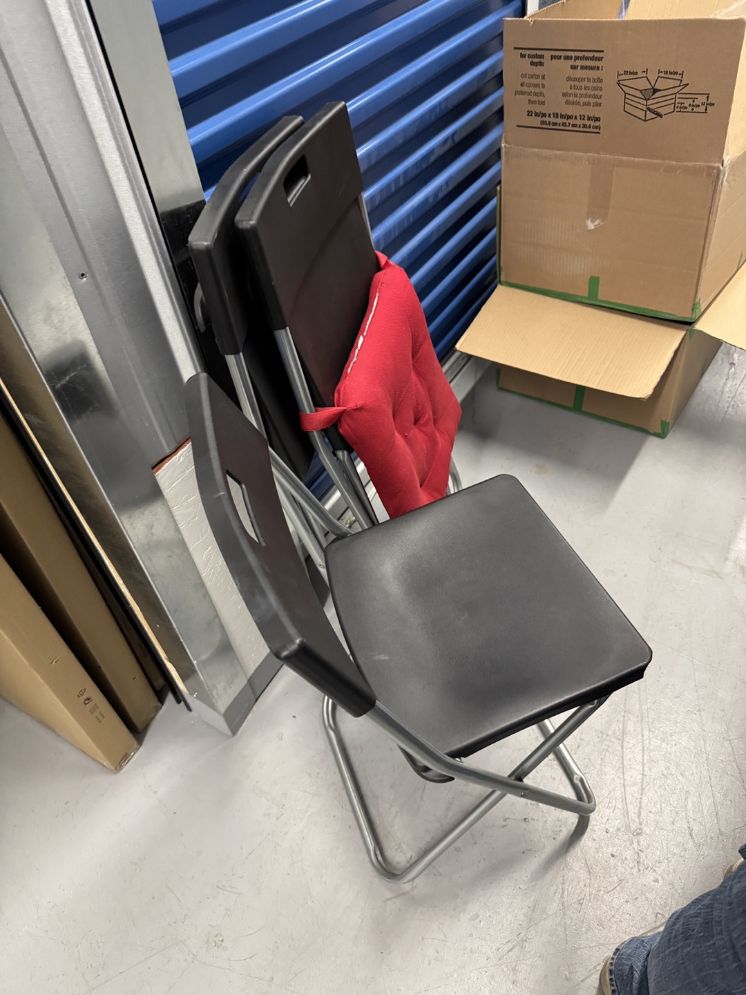 Folding Black Chairs