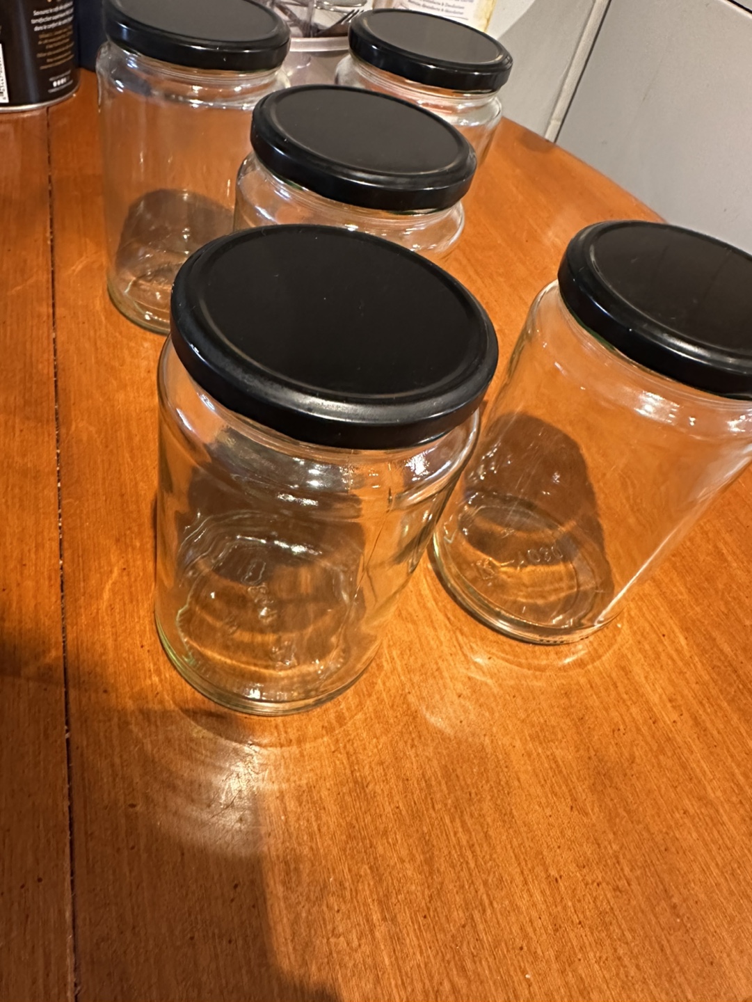 Glass Jars with Black Lids -5💚 - photo 2