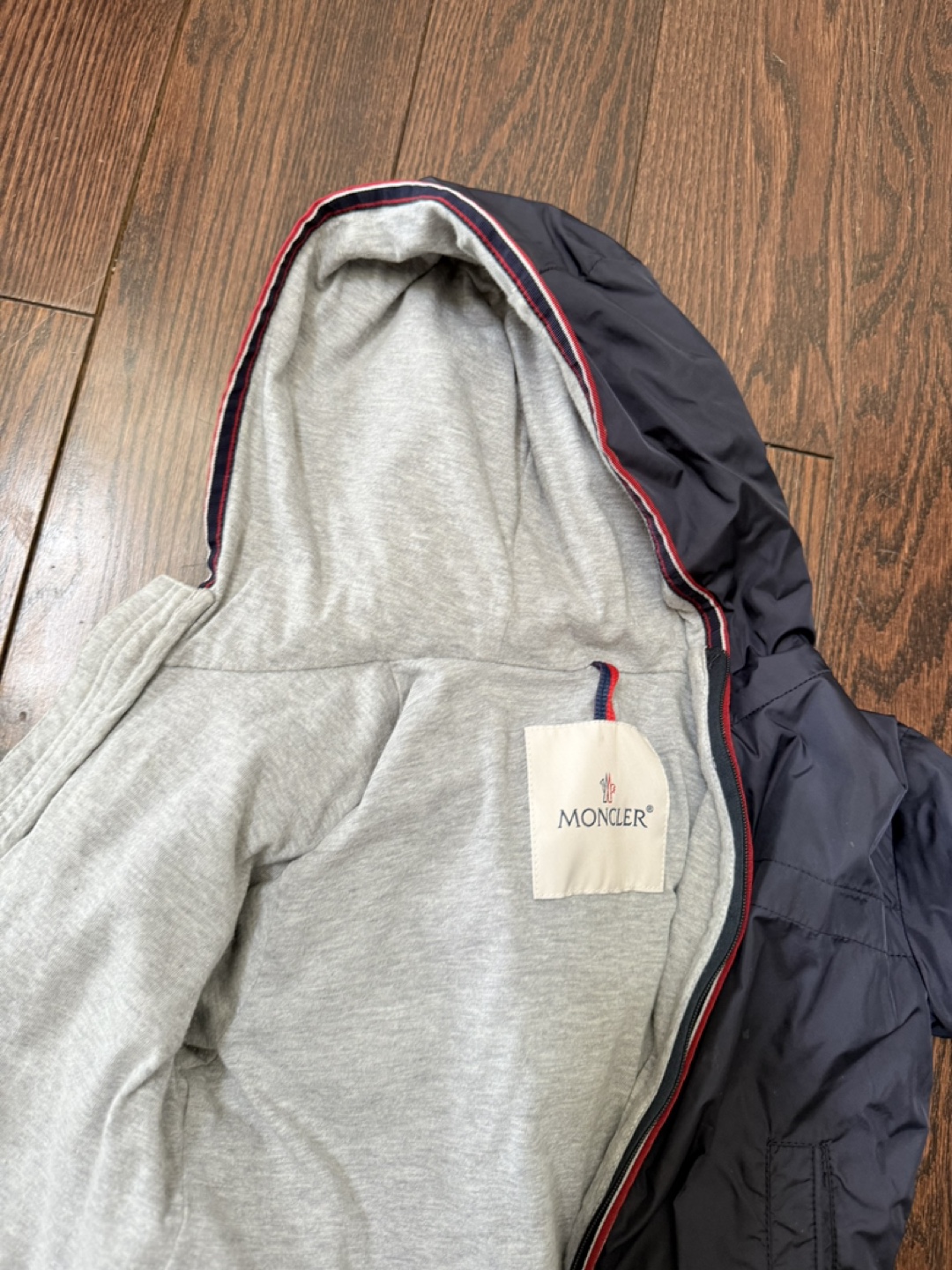 Anton Moncler Kids' Navy Blue Hooded Rain Jacket, Size 2T - photo 2