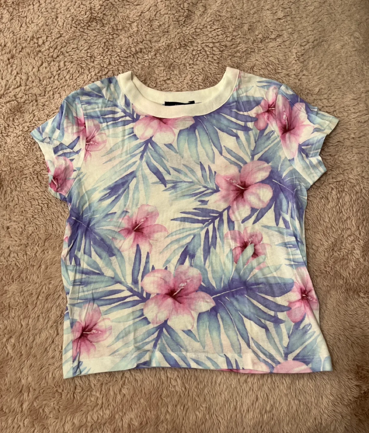 Forever 21 Floral Crop Top - Size Small thumbnail