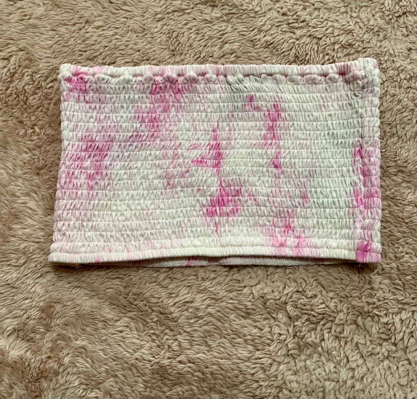 Forever 21 Pink Tie-Dye Tube Top thumbnail