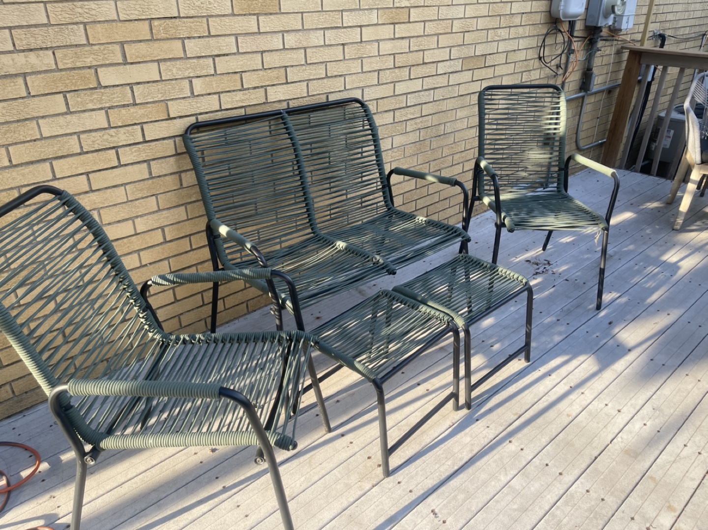 Outdoor Patio Conversation Set - 2 Chairs, Loveseat, & Ottoman - photo 3