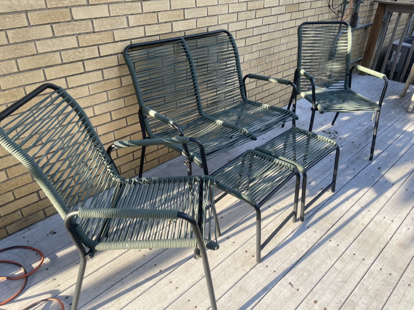 Outdoor Patio Conversation Set - 2 Chairs, Loveseat, & Ottoman - photo 2