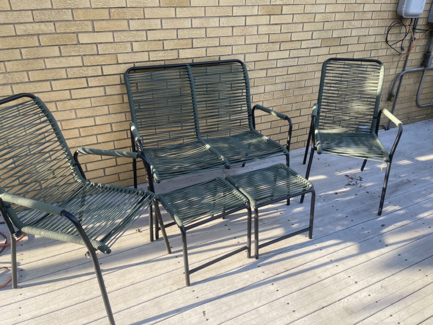 Outdoor Patio Conversation Set - 2 Chairs, Loveseat, & Ottoman - photo 5