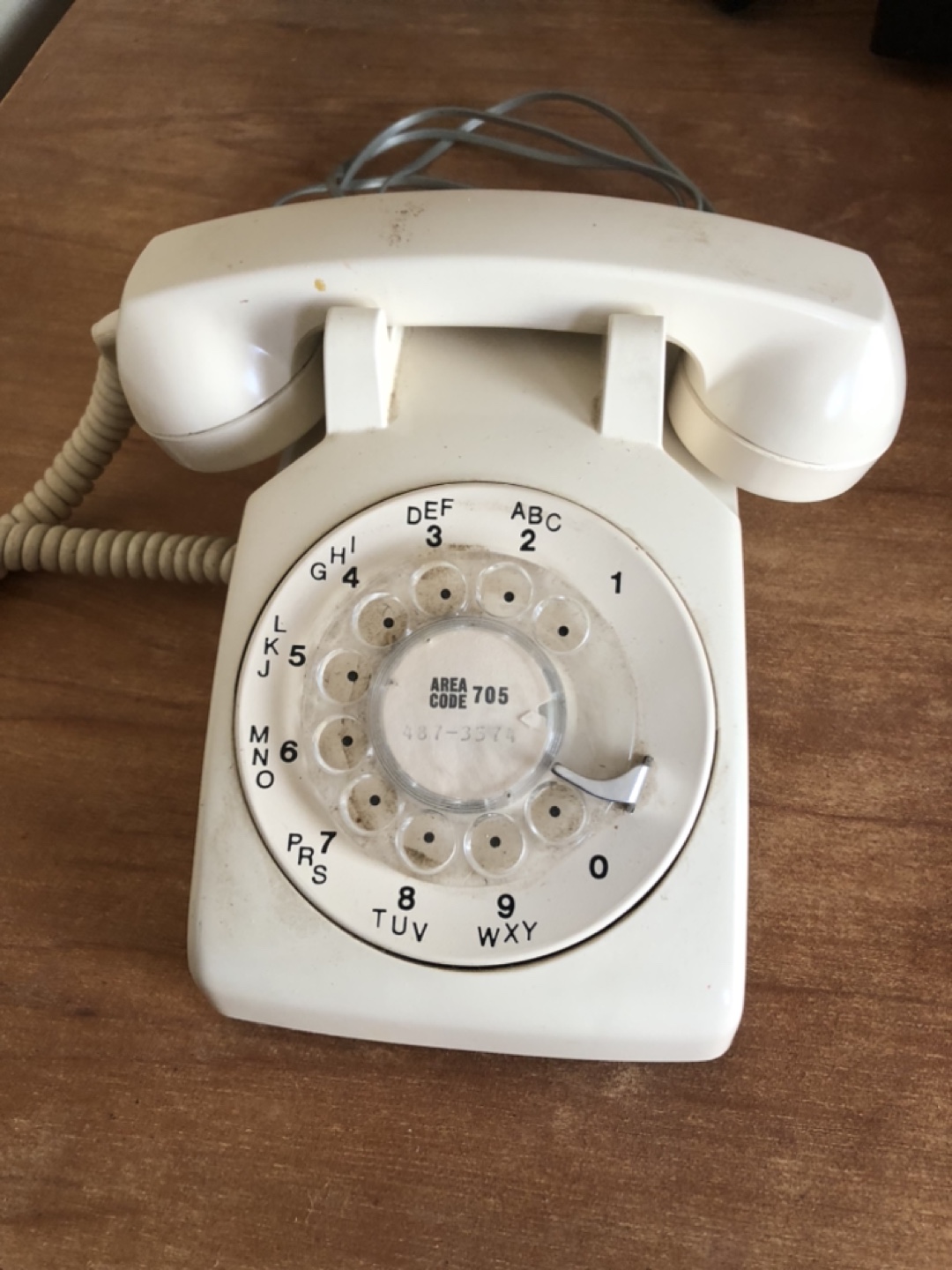 Vintage Rotary Phone - Off-White