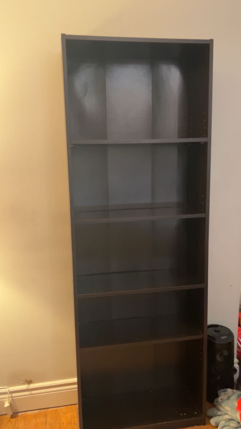 Five-shelf bookcase