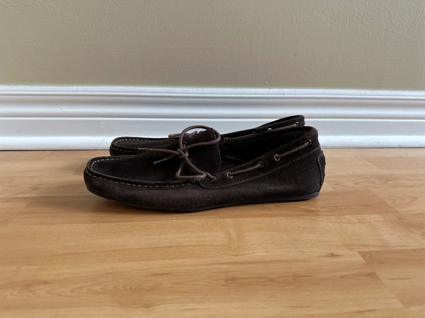 Men's Massimo Dutti Brown Suede Driving Shoes image indicator(3)