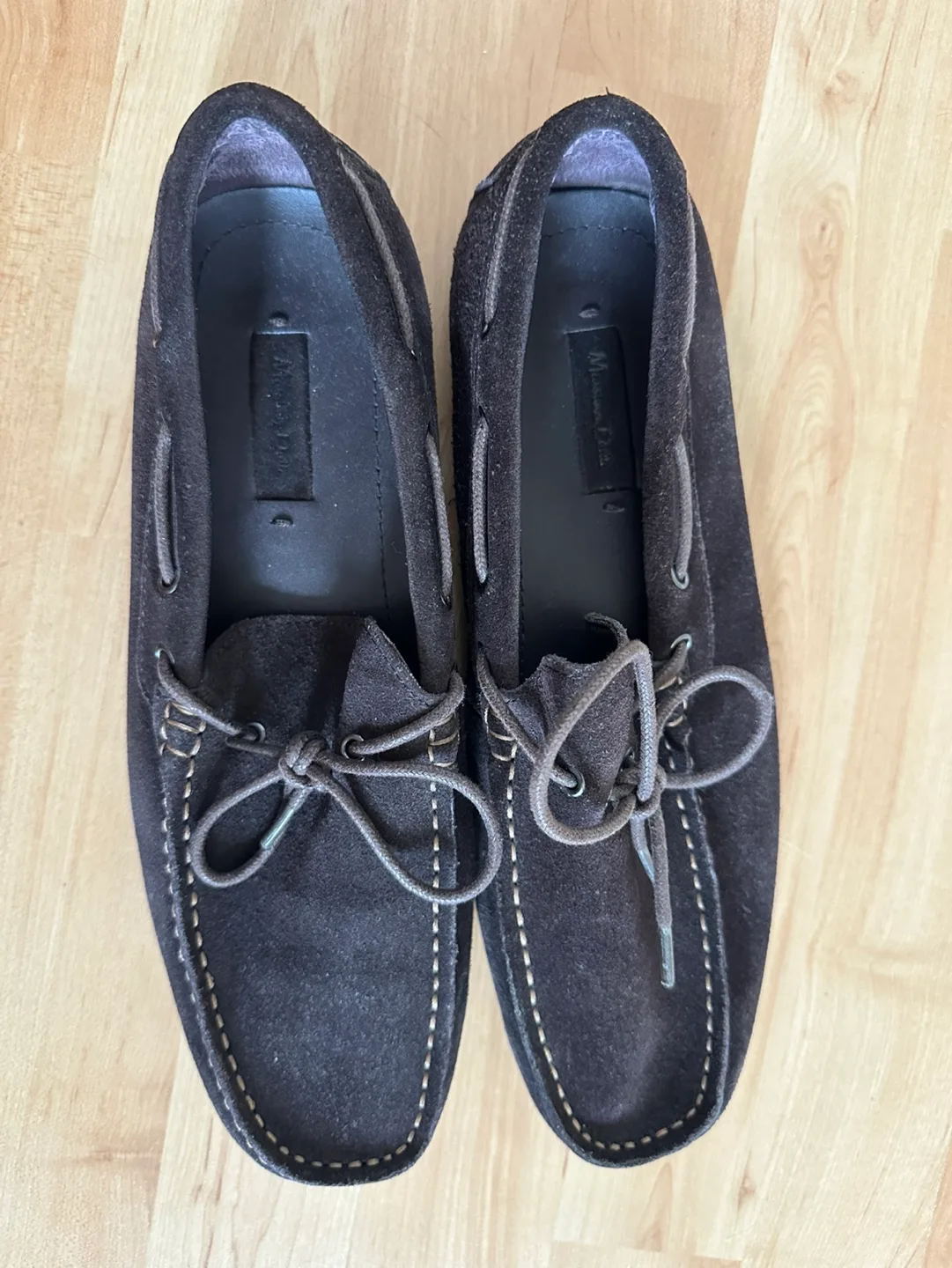 Men's Massimo Dutti Brown Suede Driving Shoes image indicator(4)