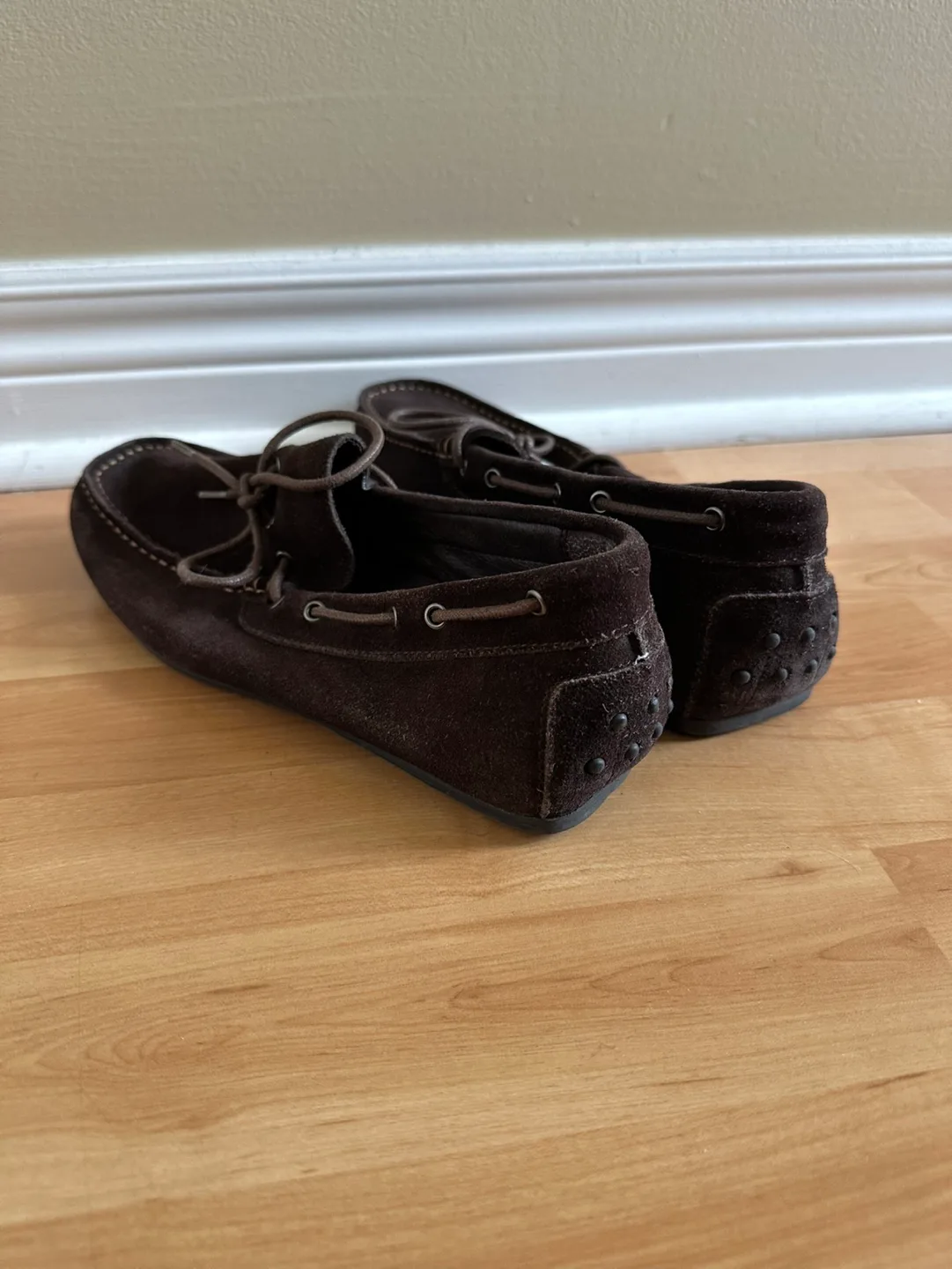 Men's Massimo Dutti Brown Suede Driving Shoes image indicator(2)