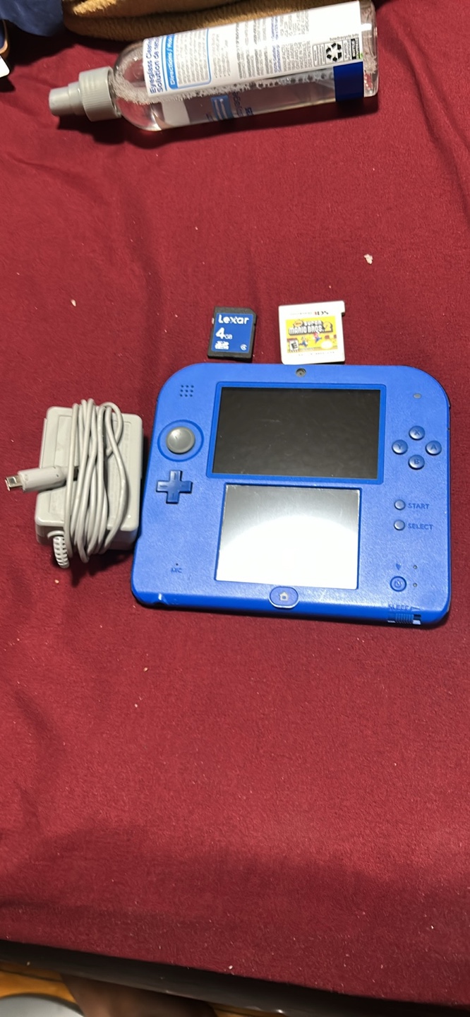 Nintendo 2DS XL Blue Handheld Gaming System Bundle