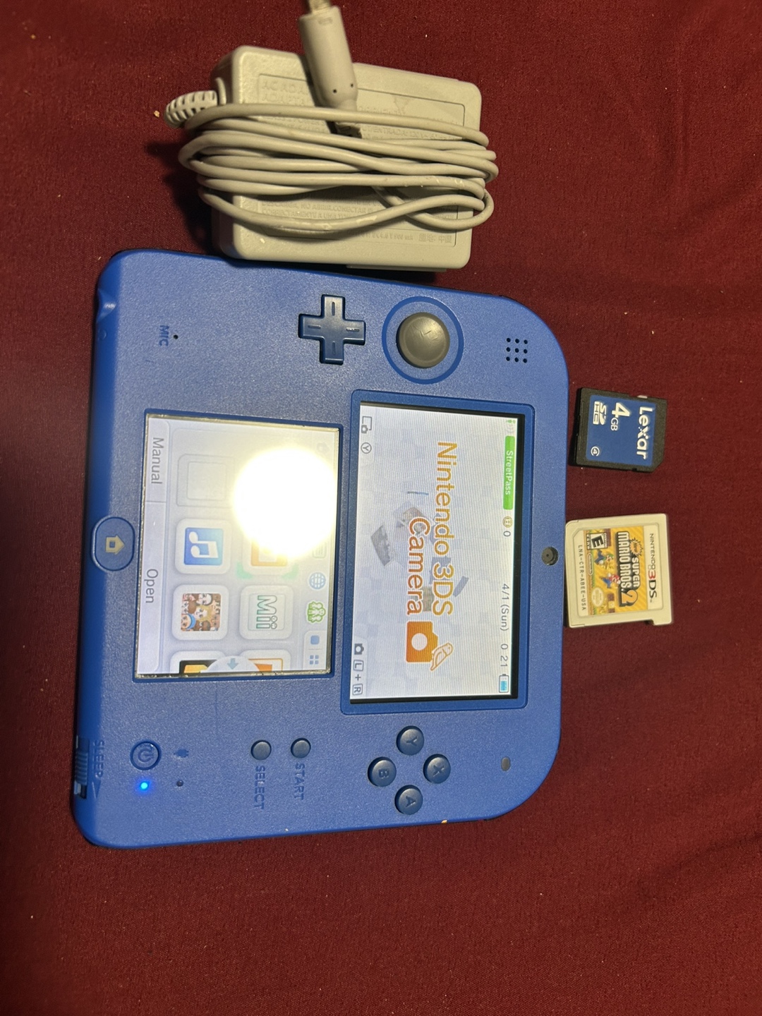 Nintendo 2DS XL Blue Handheld Gaming System Bundle - photo 3