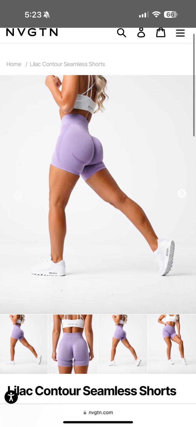NVGTN Lilac Contour Seamless Shorts - Size Small - photo 4