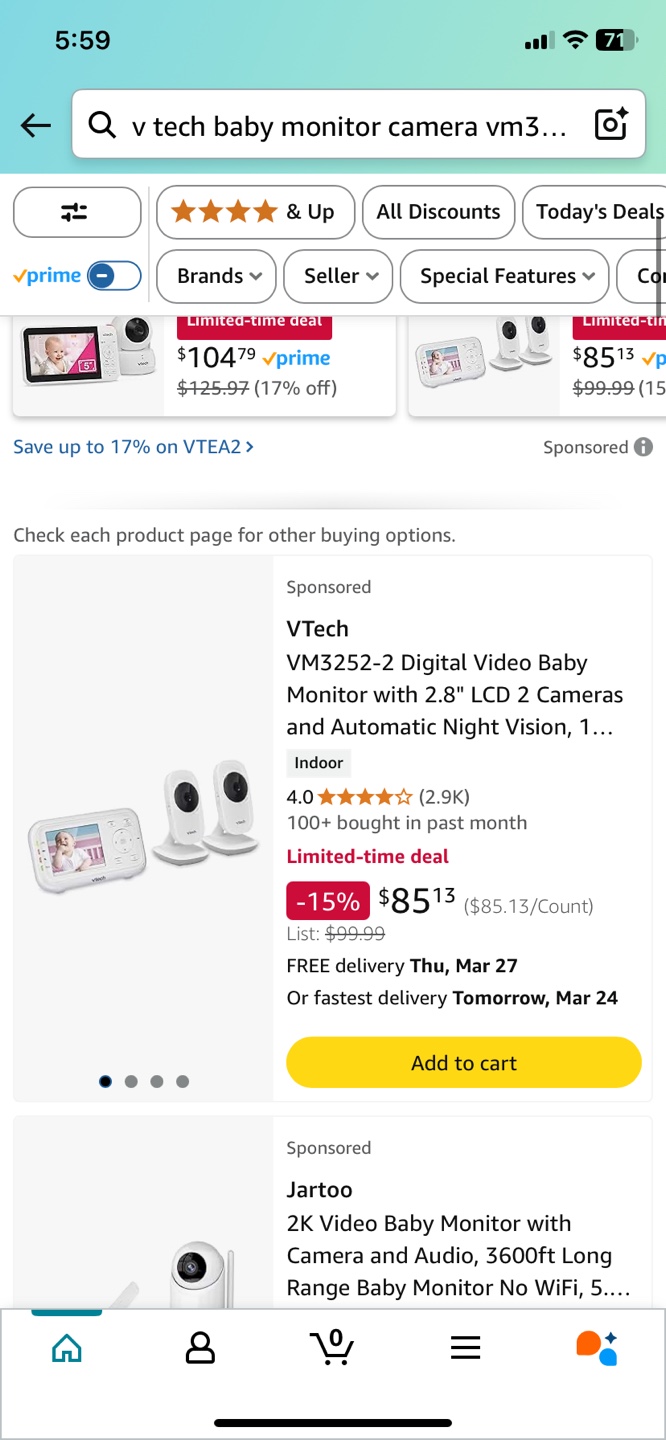 VTech VM3252-2 2-Camera Video Baby Monitor - photo 4