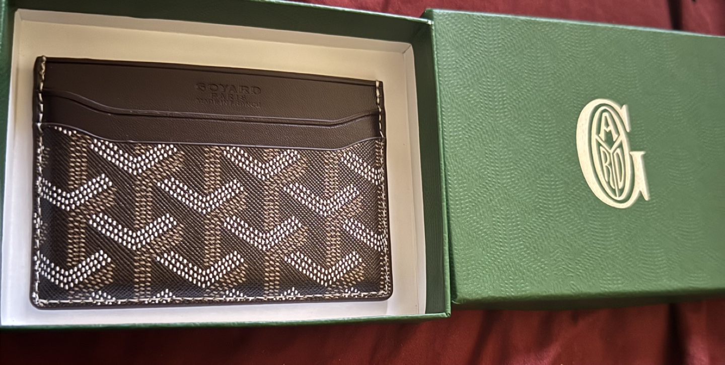 Nice mens leather wallet cardholder color brown