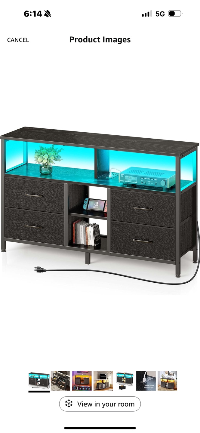 Brand New TV Stand with RGB LED Lights