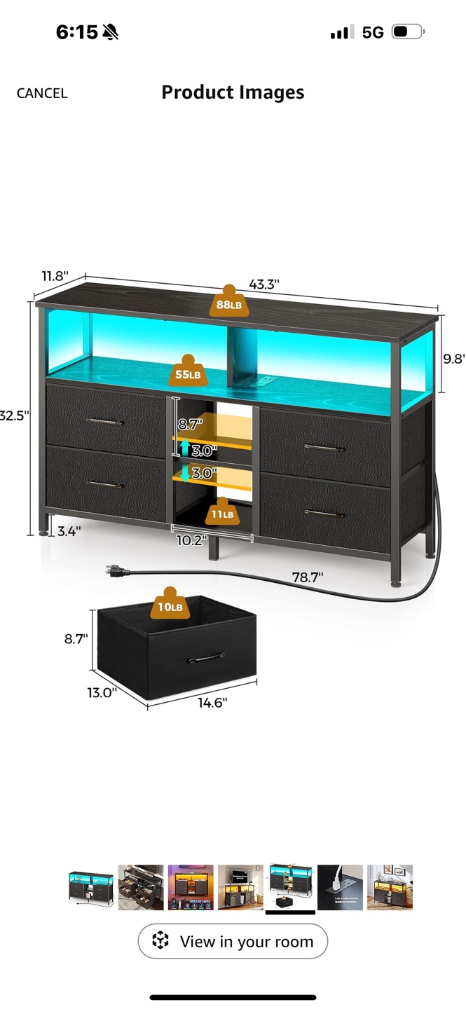 Brand New TV Stand with RGB LED Lights - photo 2
