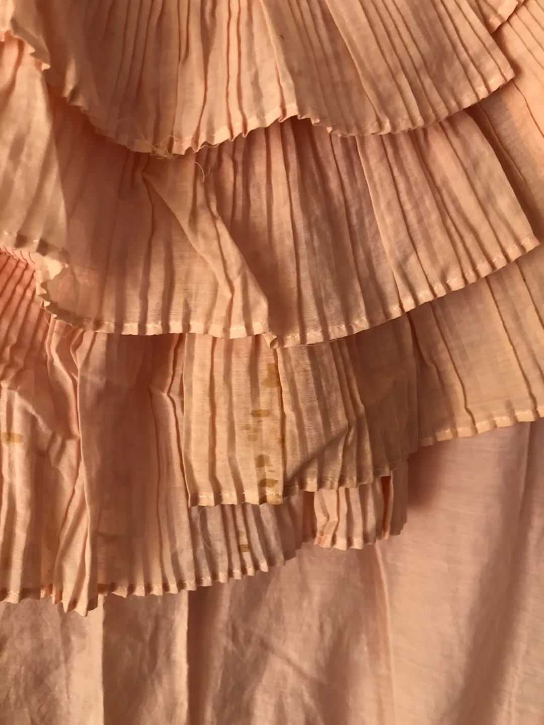 Peach and Navy Sleeveless Dress - Size L - #freecycle image indicator(2)