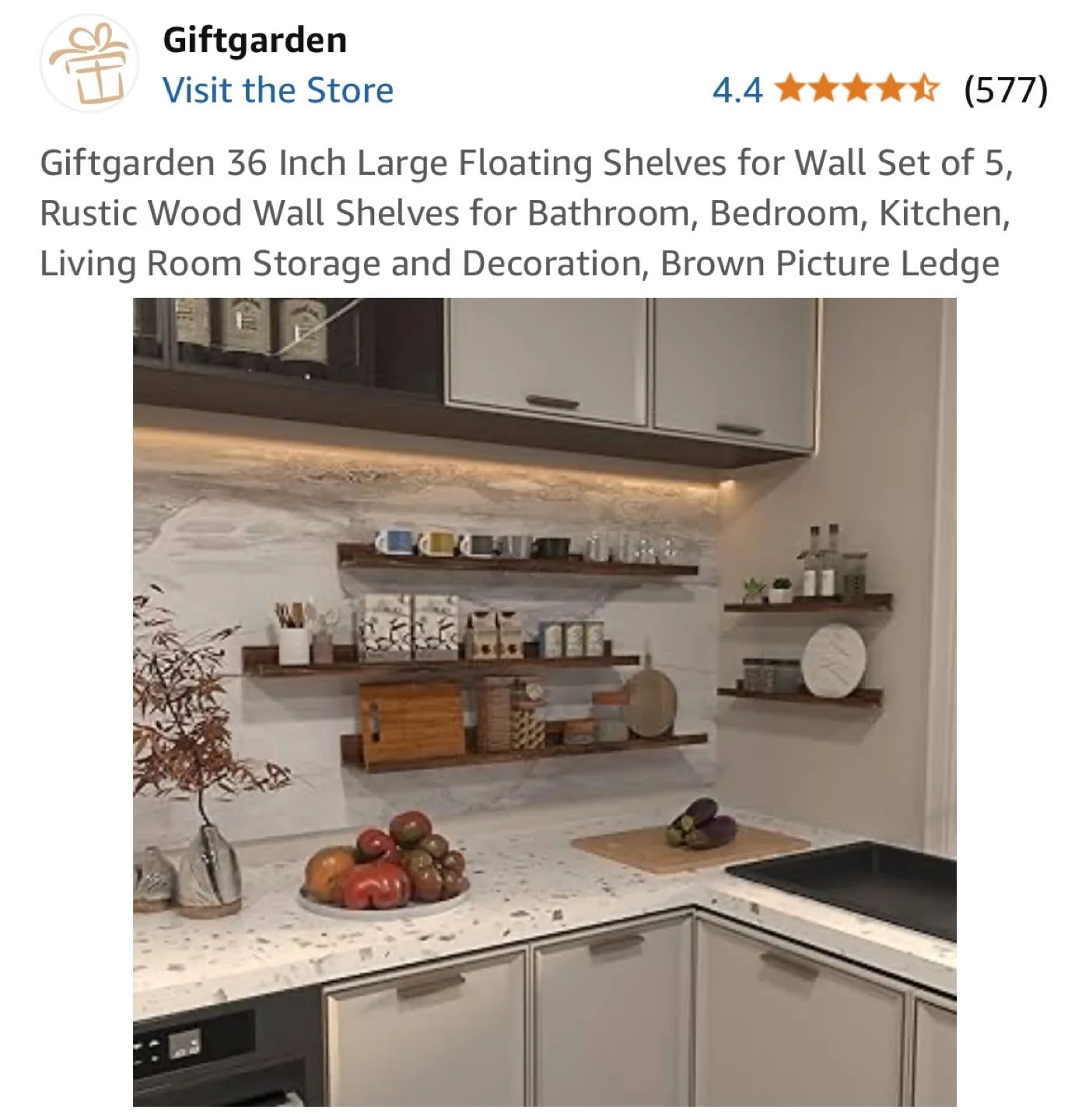 Giftgarden Floating Shelves Set of 5 image indicator(3)