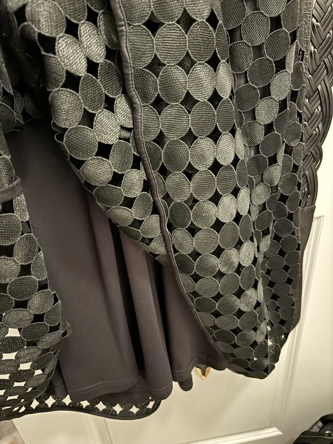 Black Eyelet Detail Dress image indicator(3)