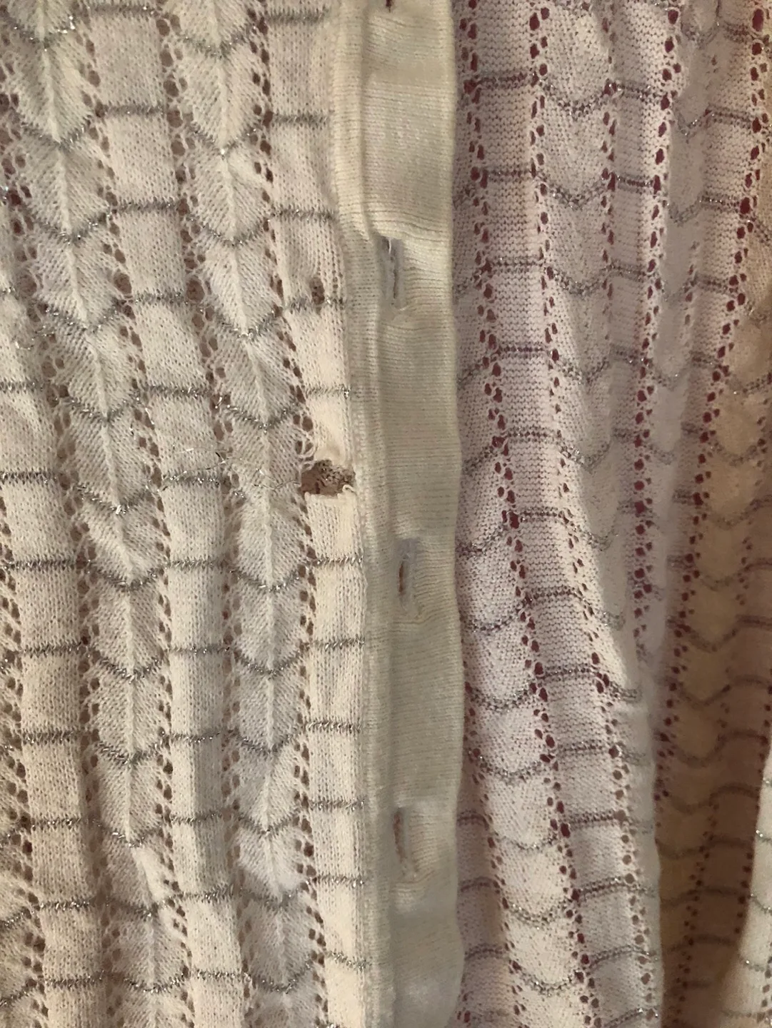 Off-White Open Knit Cardigan Sweater - Size M - #freecycle image indicator(2)