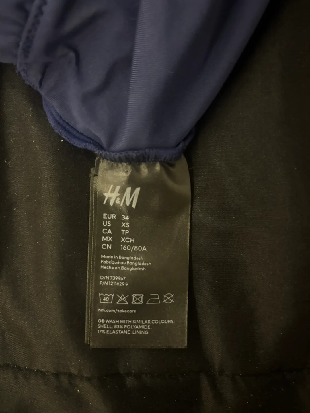 Navy Blue One-Piece Swimsuit image indicator(3)