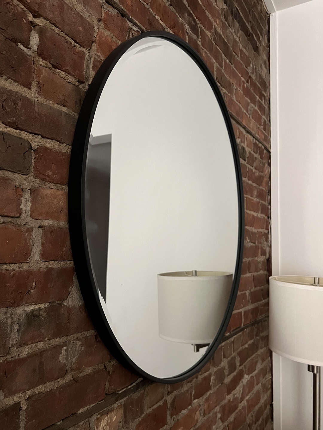 Round Wall Mirror with Black Frame 36” - photo 3