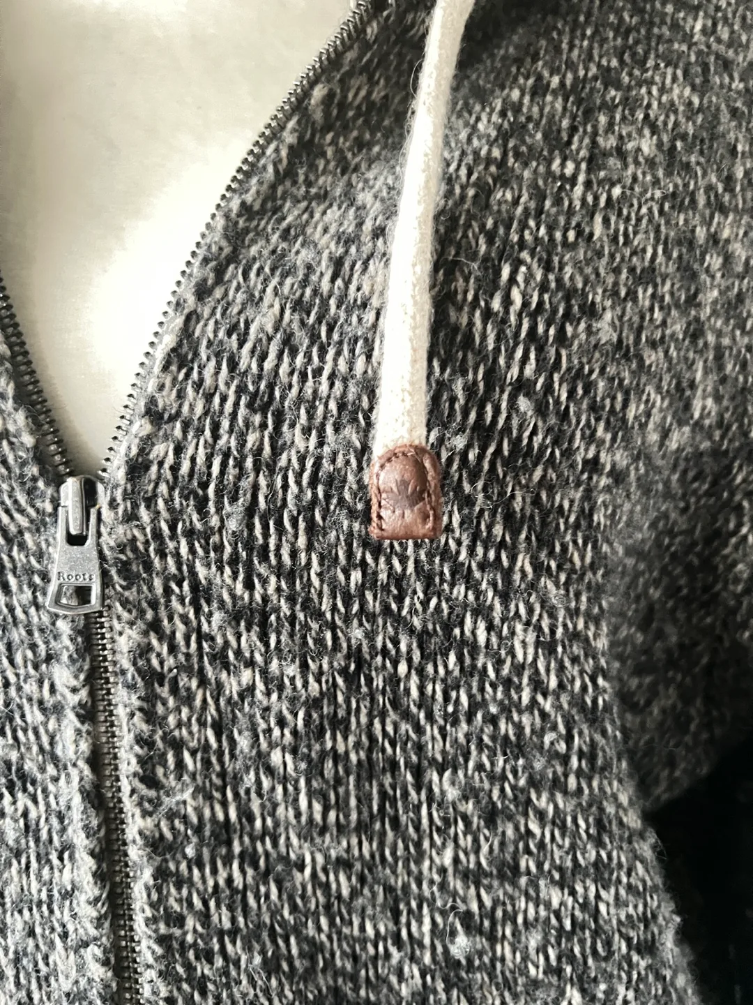 Roots Grey Hooded Knit Zip-Up Sweater image indicator(4)