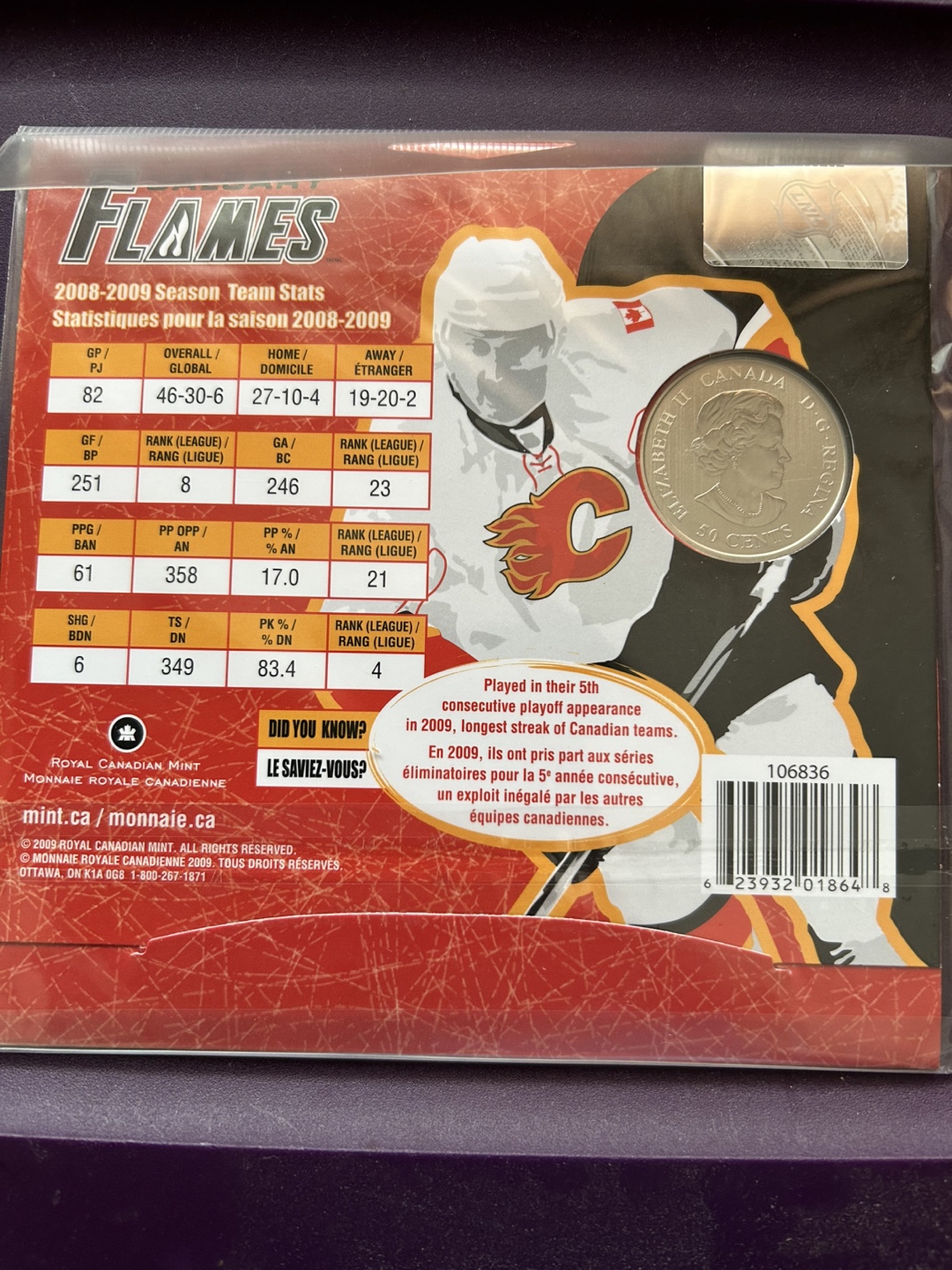 Calgary Flames 2009-2010 Limited Edition NHL Coin