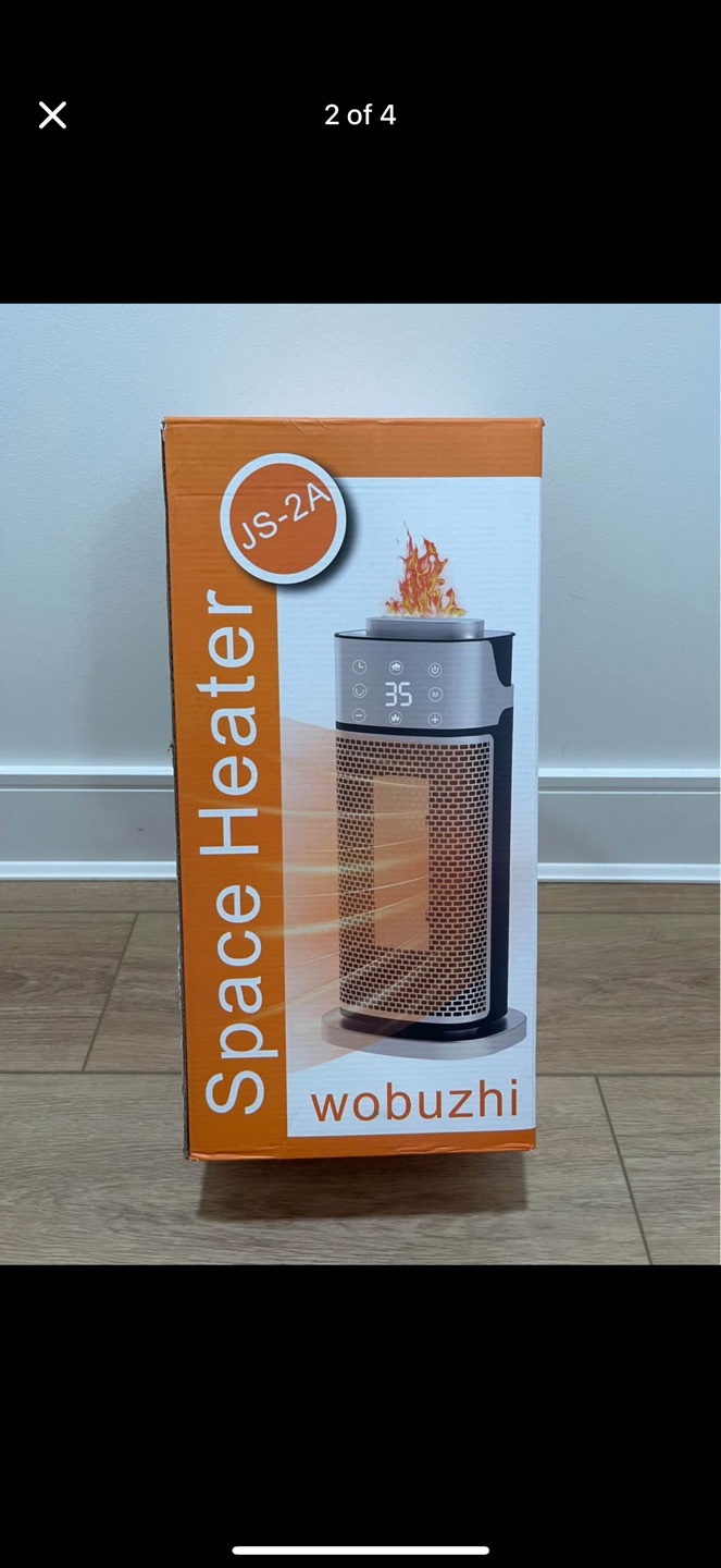Wobushi JS-2A Oscillating Space Heater with Remote - photo 2
