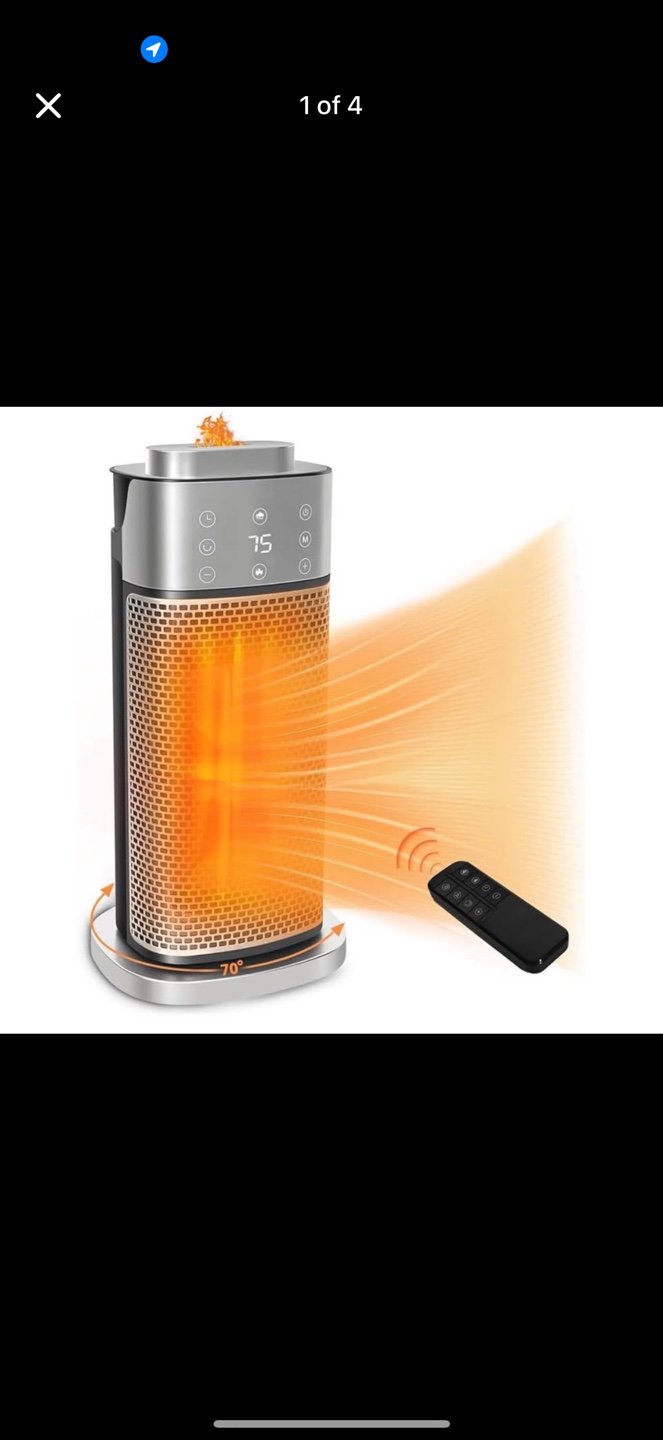 Wobushi JS-2A Oscillating Space Heater with Remote