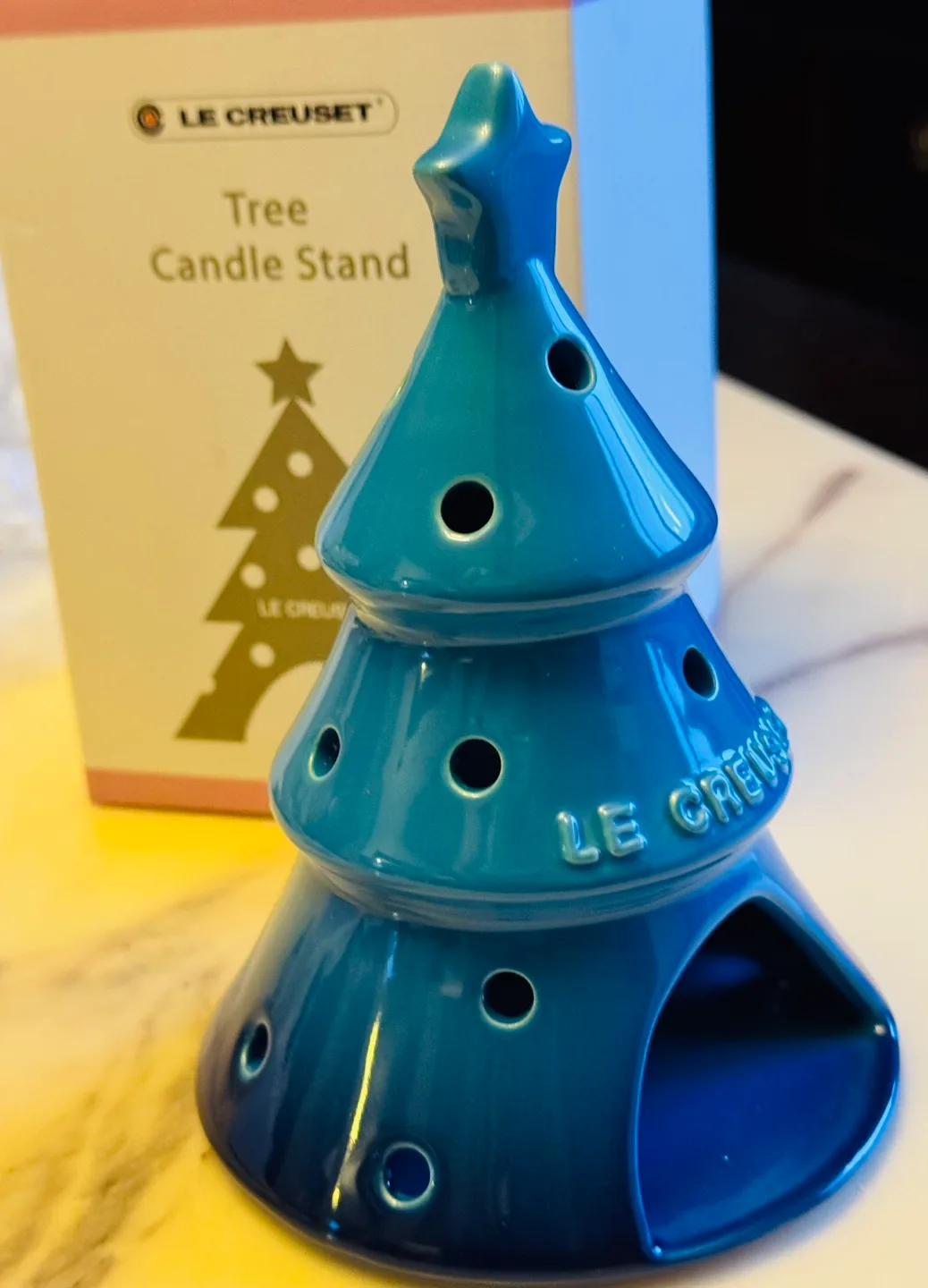 NEW Le Creuset Christmas Tree Tea Candle Holder image indicator(3)