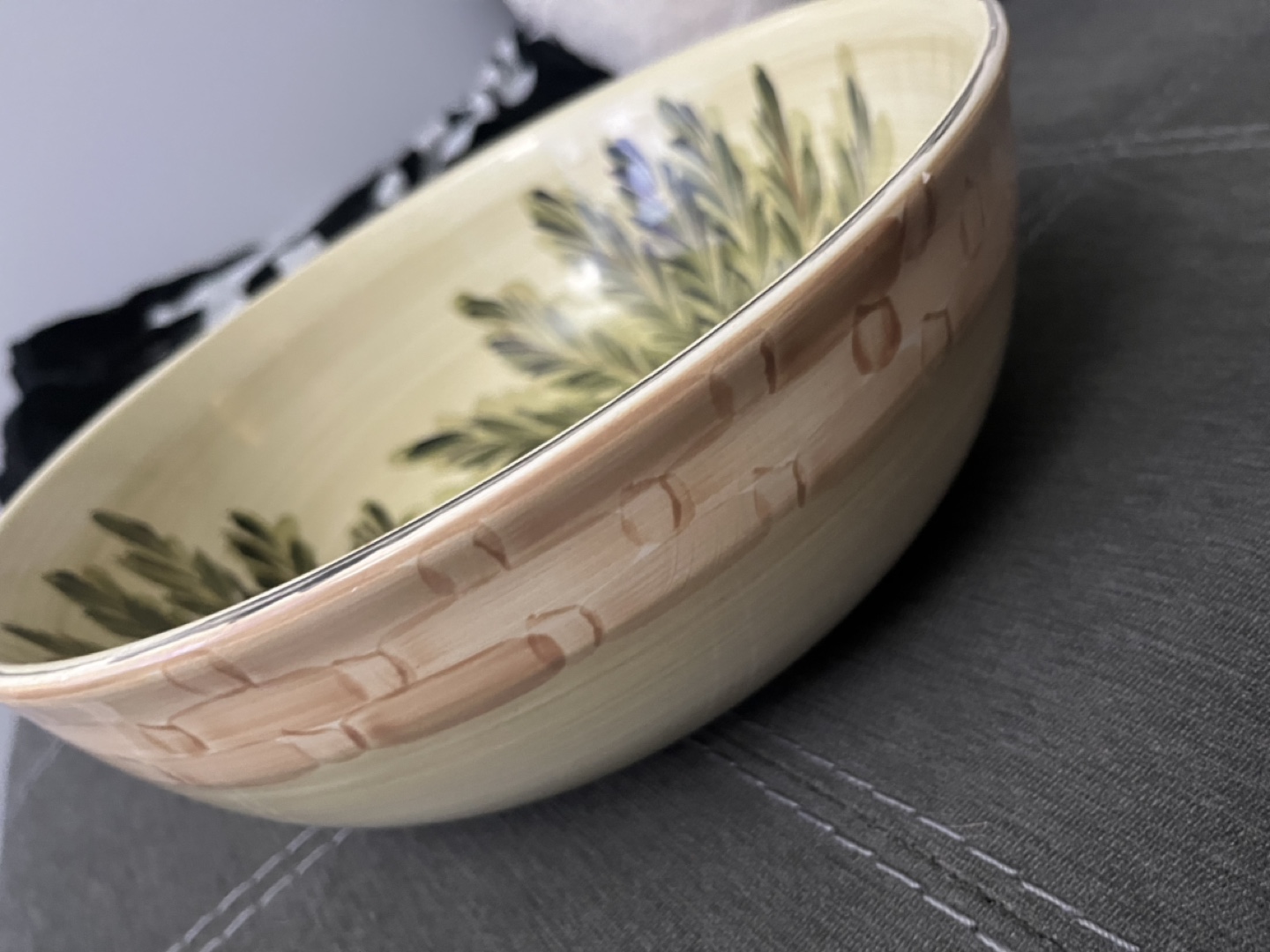 #freecycle Large Decorative Palm Tree Bowl