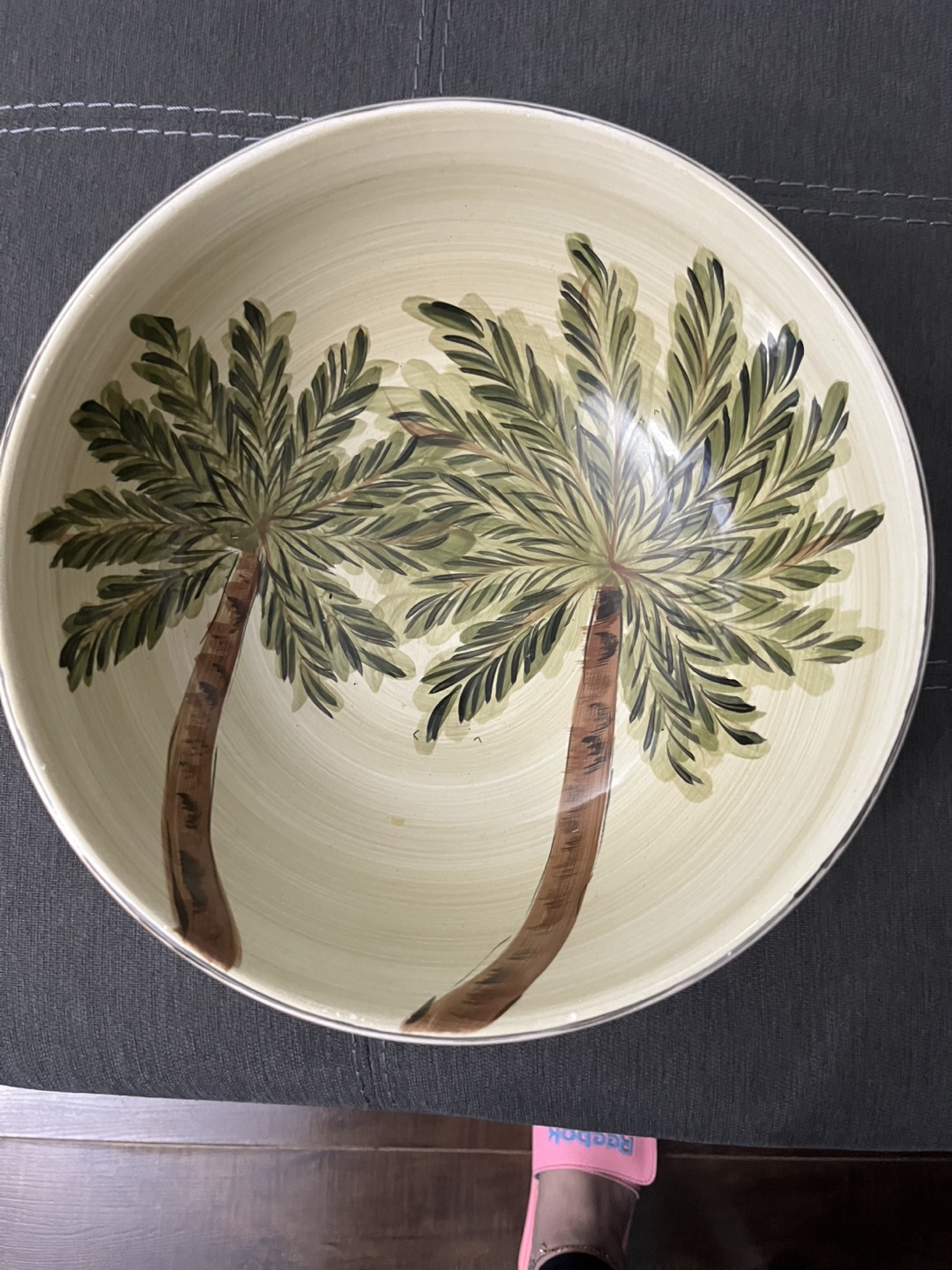 #freecycle Large Decorative Palm Tree Bowl - photo 2