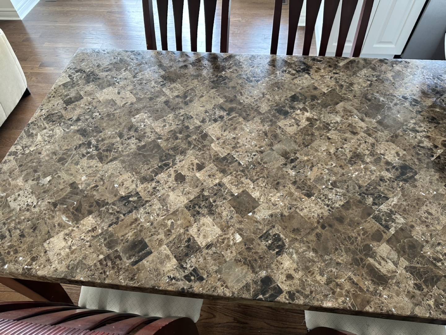 7-Piece Dining Set with Marble Top Table - photo 2