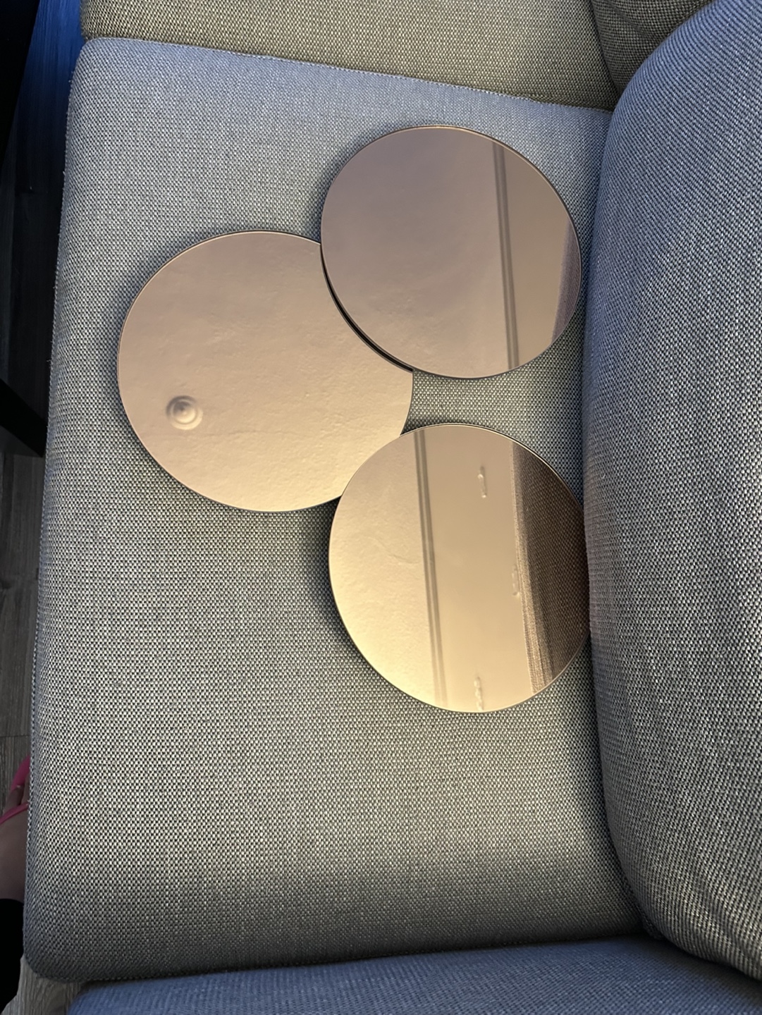 Three Rose Gold Decorative Mirrors - photo 4