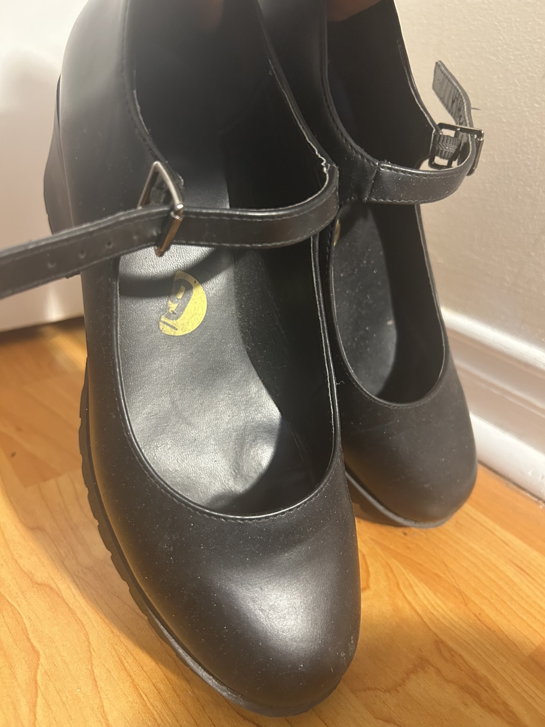 Black Mary Jane Platform Heels - Size 9 - photo 2