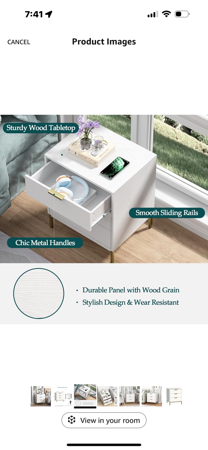3-Drawer Nightstand - photo 4