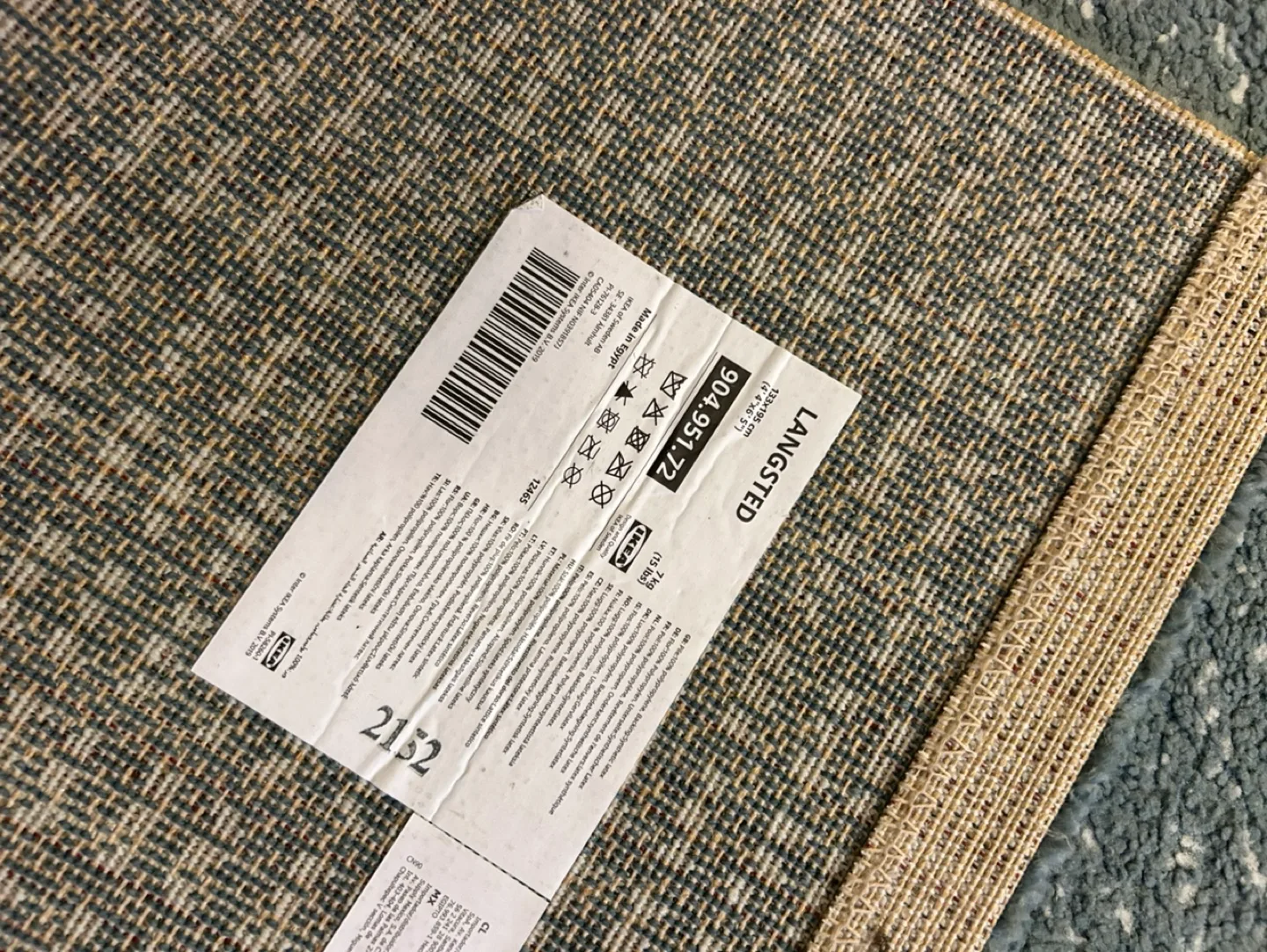 IKEA GELSUNG Rug - Teal/Grey image indicator(4)