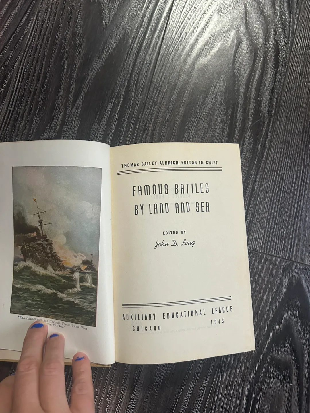 Vintage Young Folks Library Book: Famous Battles by Land and Sea image indicator(3)