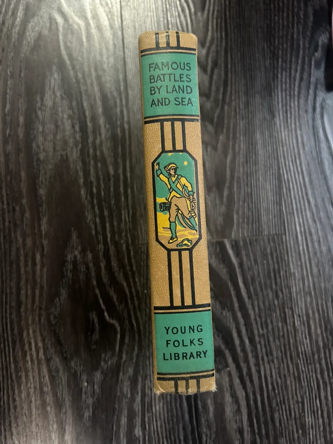 Vintage Young Folks Library Book: Famous Battles by Land and Sea image indicator(2)