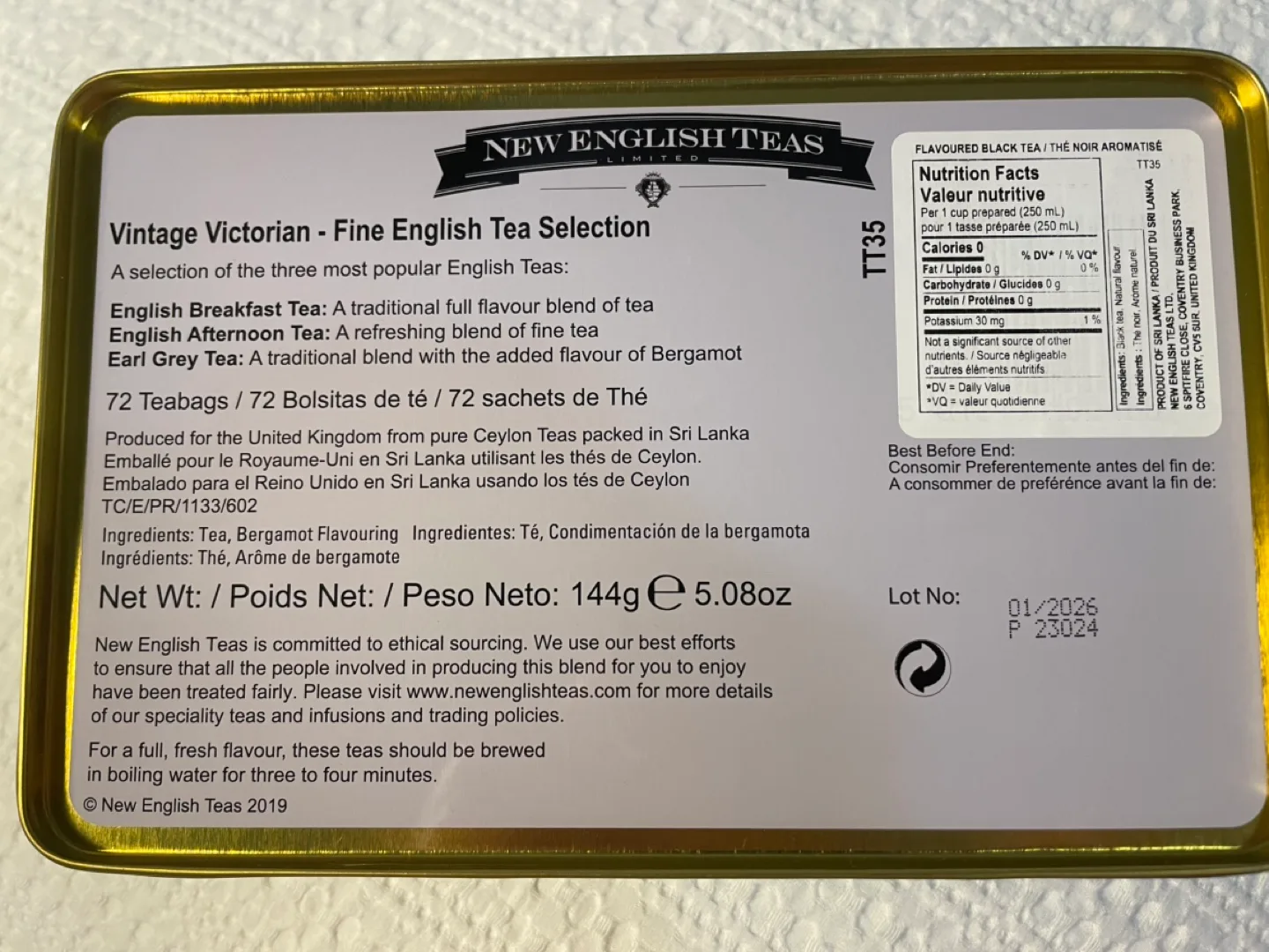 New English Teas Traditional English Teas Tin image indicator(4)